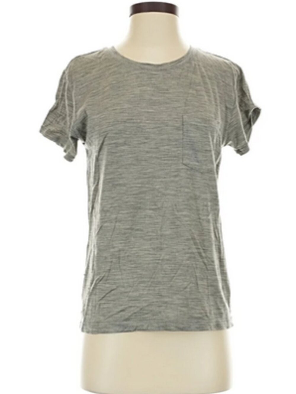 Icebreaker Tech lite pocket crew tee in gray size small